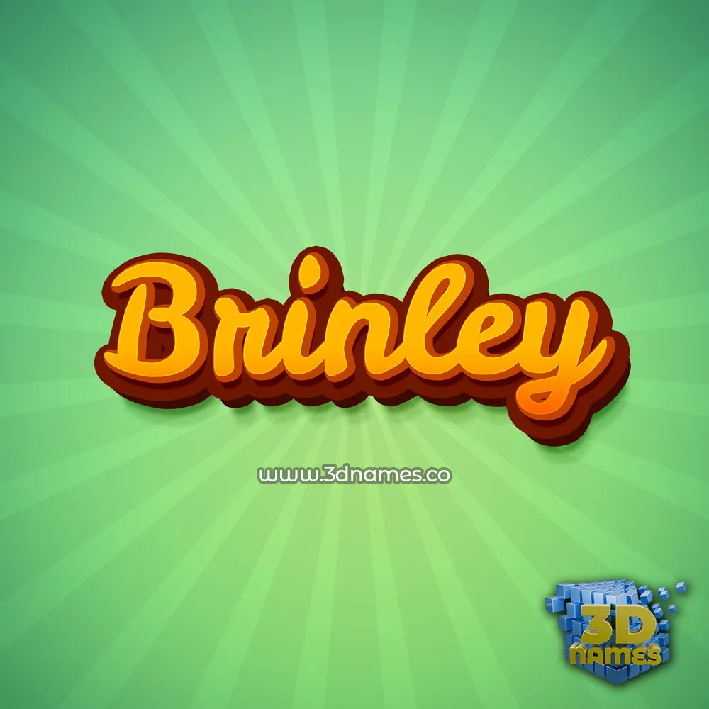 brinley in Green Rays style - 3D name wallpaper