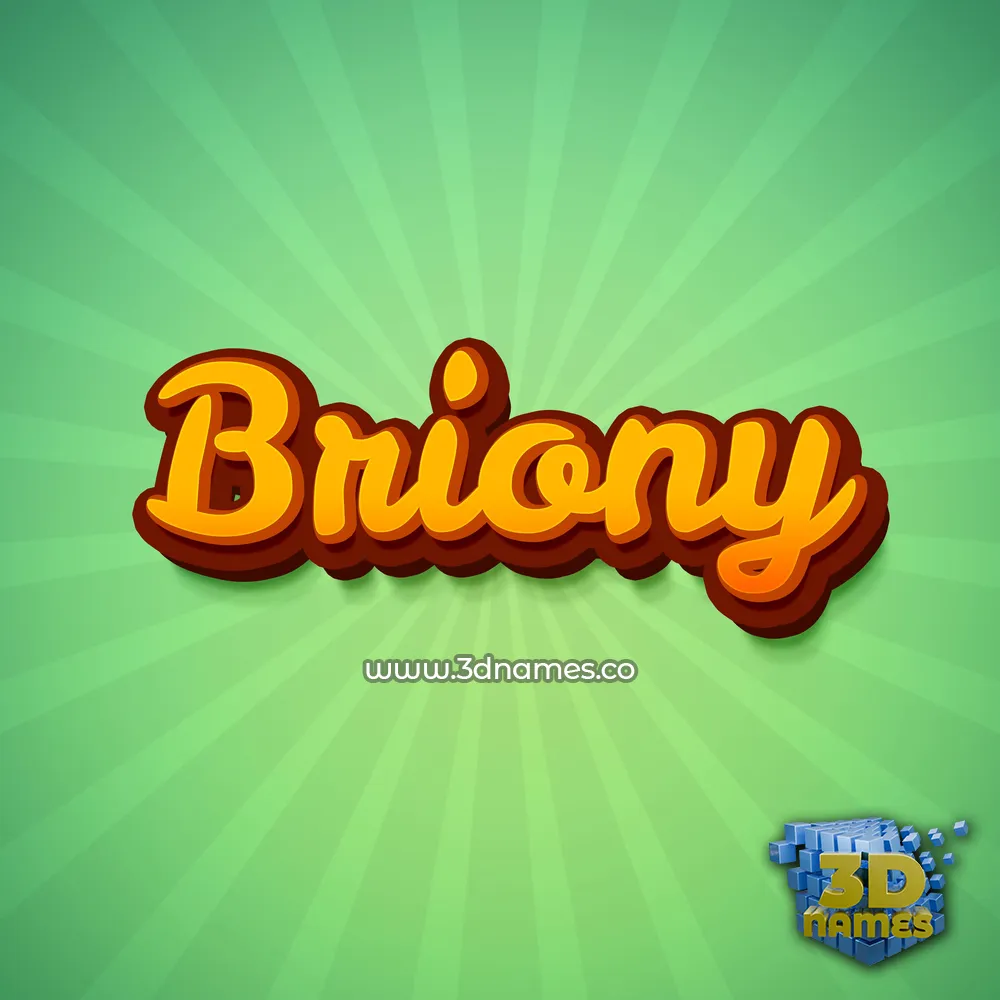 briony in Green Rays style - 3D name wallpaper