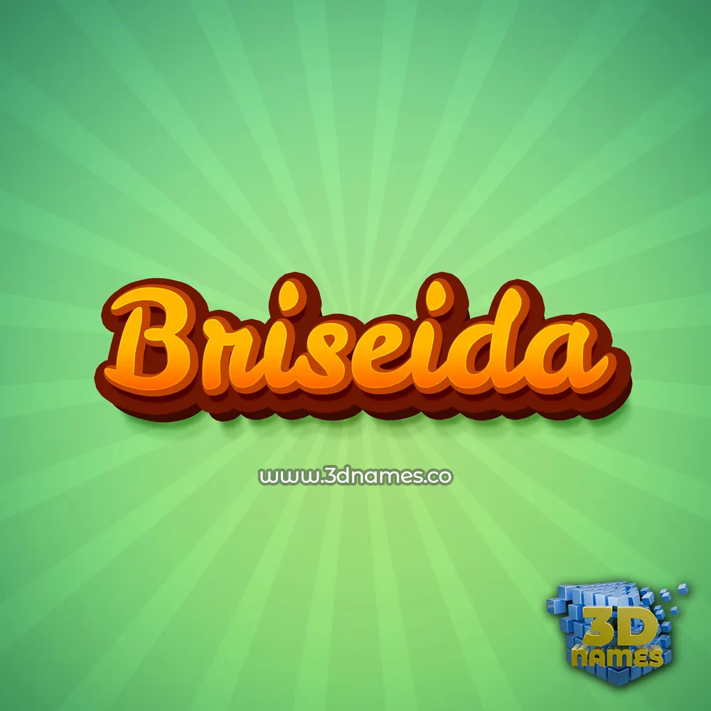 briseida in Green Rays style - 3D name wallpaper