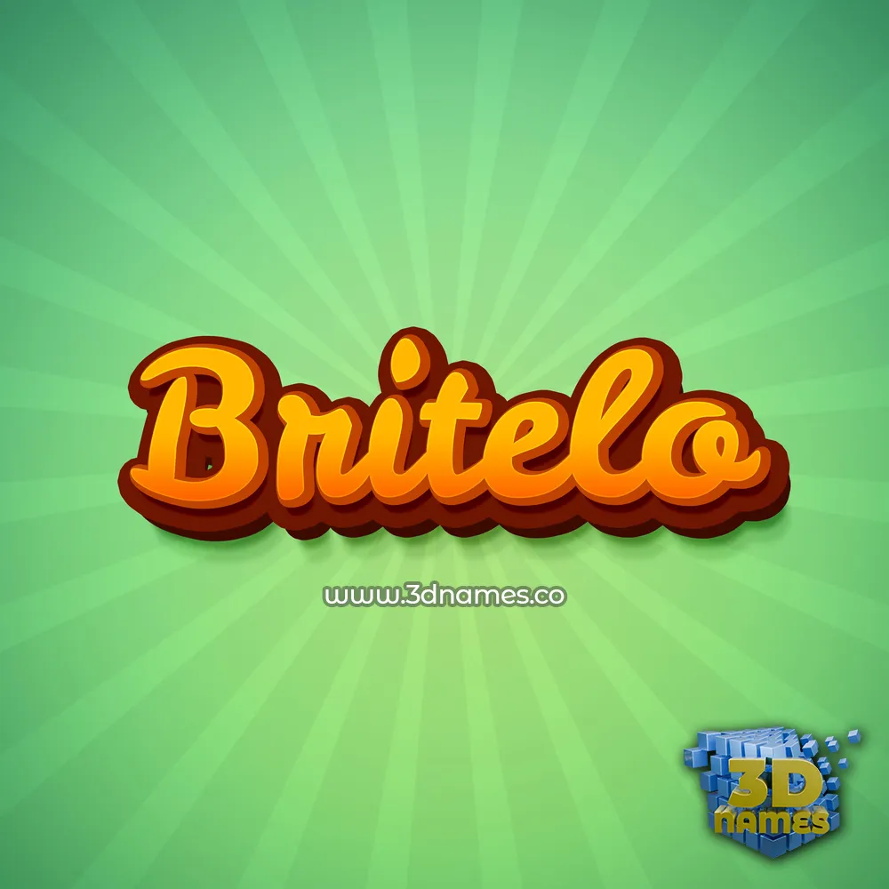 britelo in Green Rays style - 3D name wallpaper