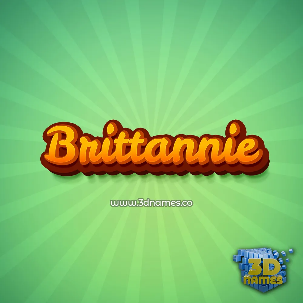 brittannie in Green Rays style - 3D name wallpaper