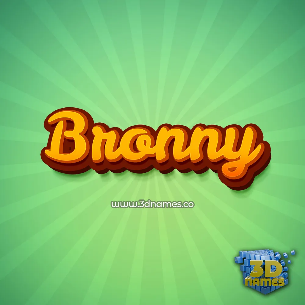 bronny in Green Rays style - 3D name wallpaper