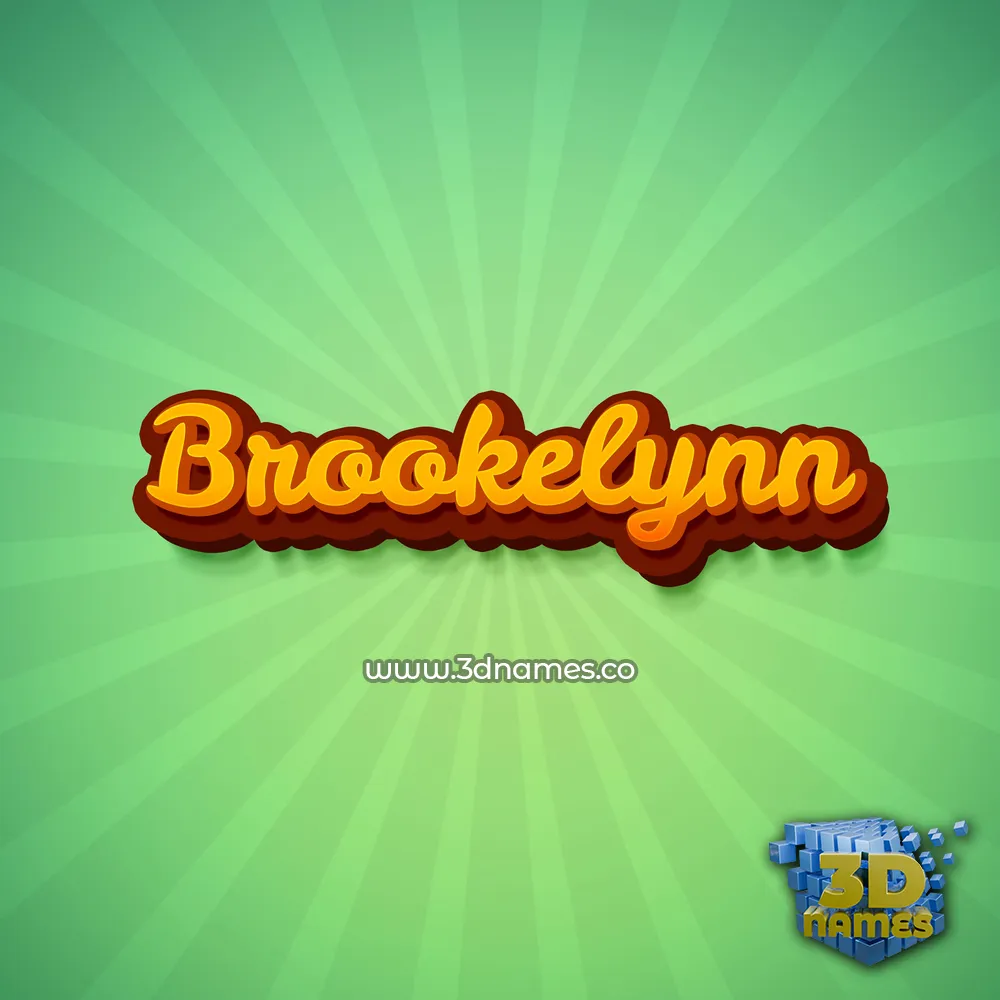 brookelynn in Green Rays style - 3D name wallpaper