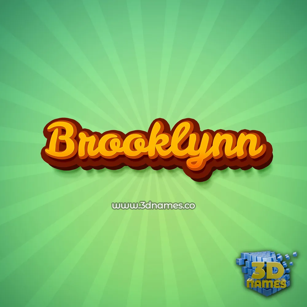 brooklynn in Green Rays style - 3D name wallpaper