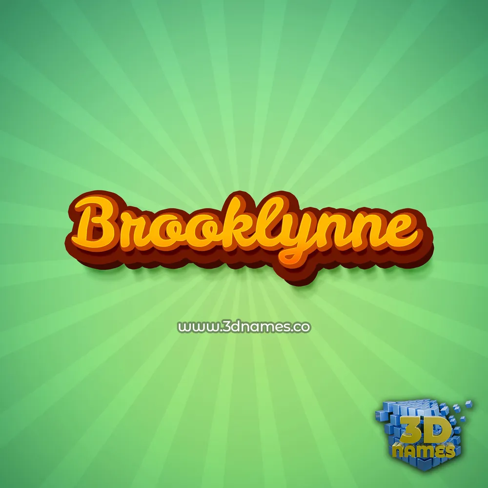 brooklynne in Green Rays style - 3D name wallpaper