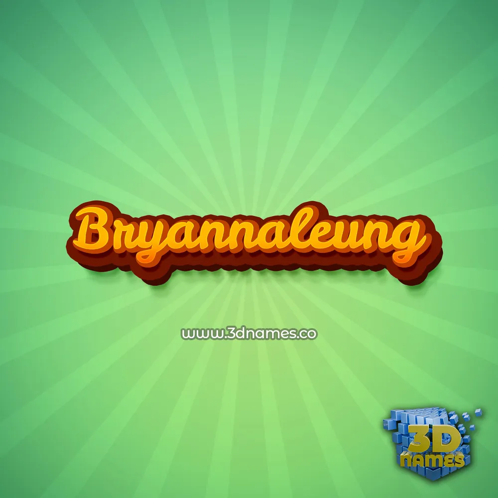 bryannaleung in Green Rays style - 3D name wallpaper