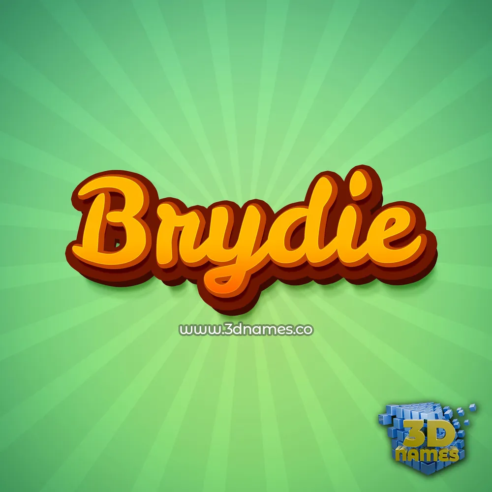 brydie in Green Rays style - 3D name wallpaper