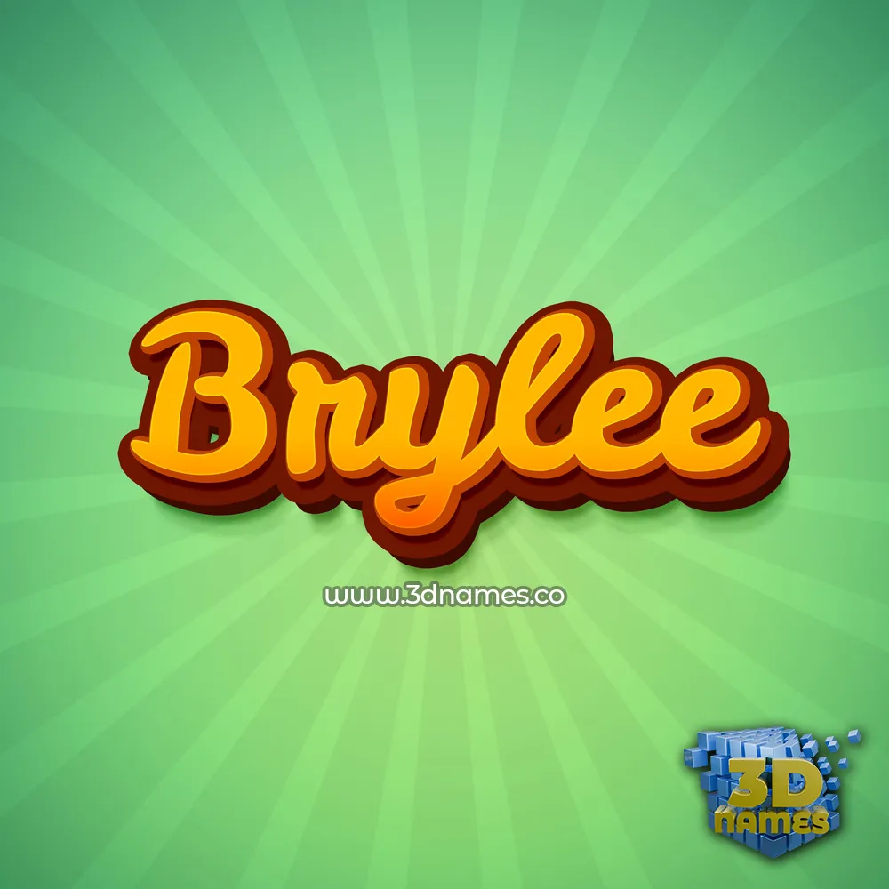 brylee in Green Rays style - 3D name wallpaper