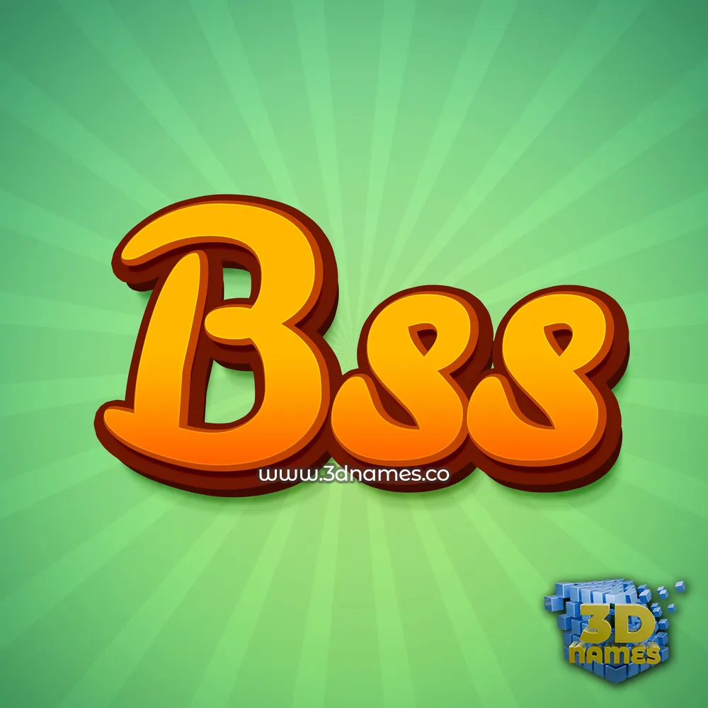 bss in Green Rays style - 3D name wallpaper
