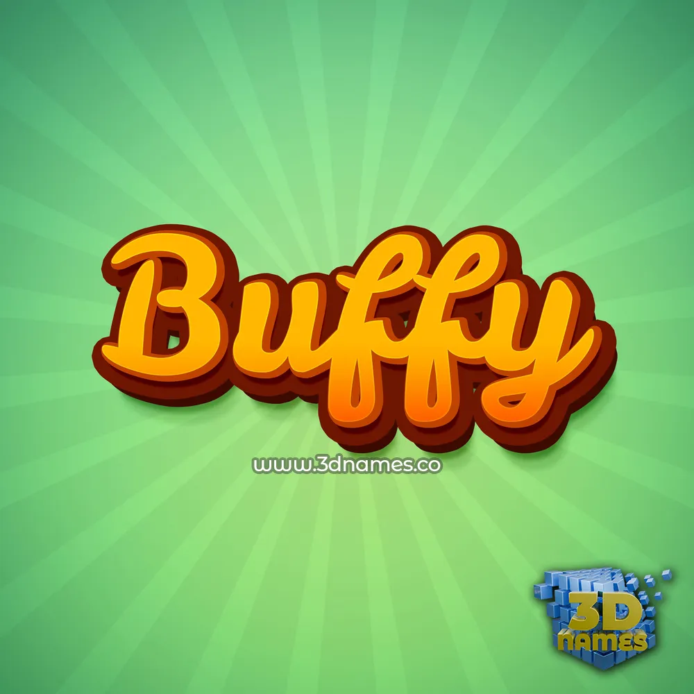 buffy in Green Rays style - 3D name wallpaper