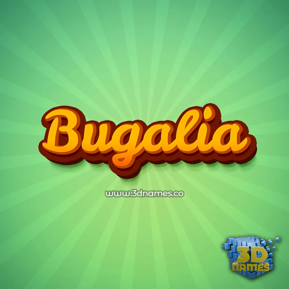bugalia in Green Rays style - 3D name wallpaper