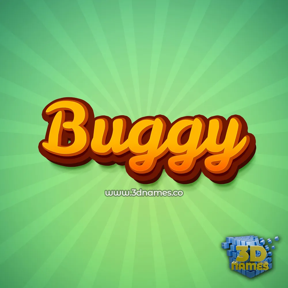 buggy in Green Rays style - 3D name wallpaper