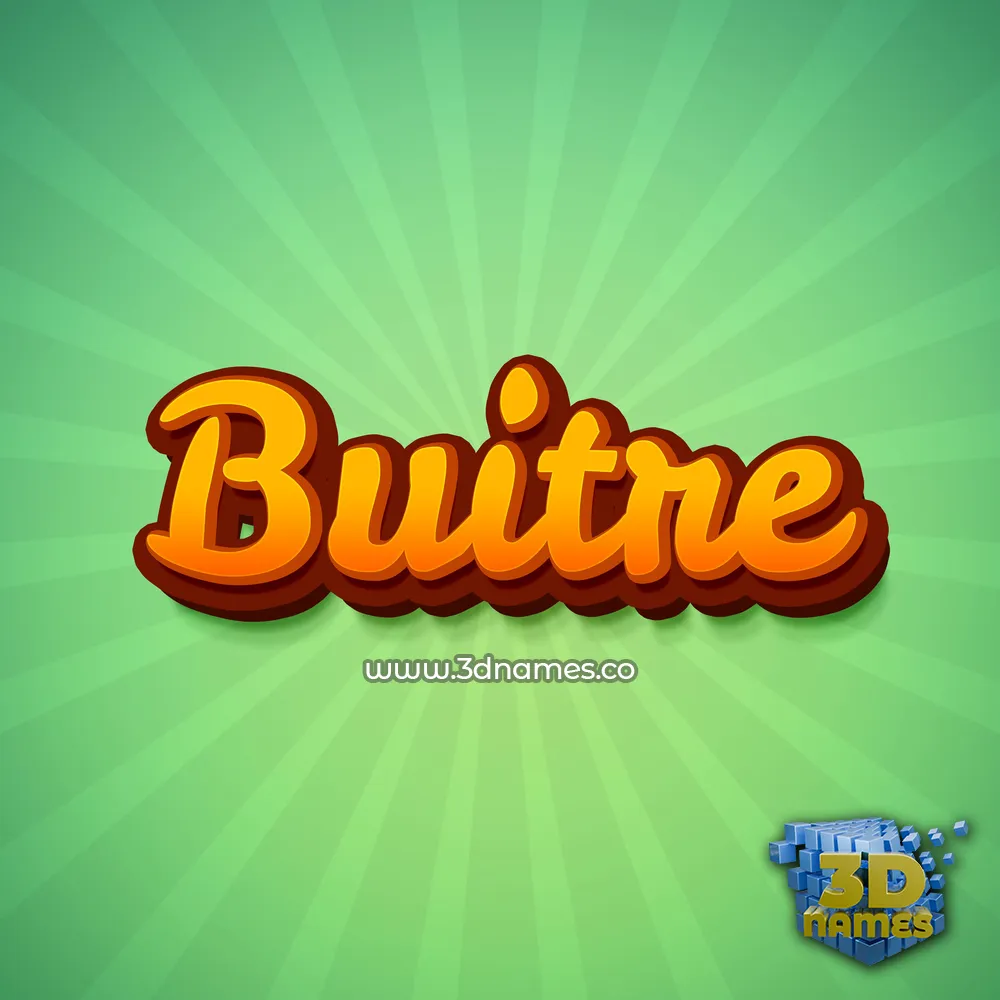 buitre in Green Rays style - 3D name wallpaper