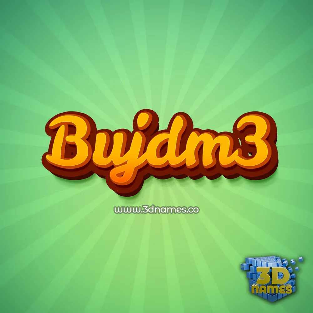 bujdm3 in Green Rays style - 3D name wallpaper