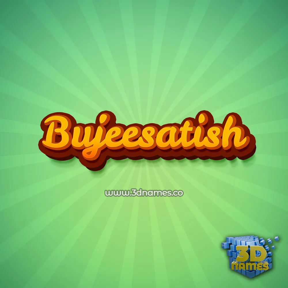 bujeesatish in Green Rays style - 3D name wallpaper