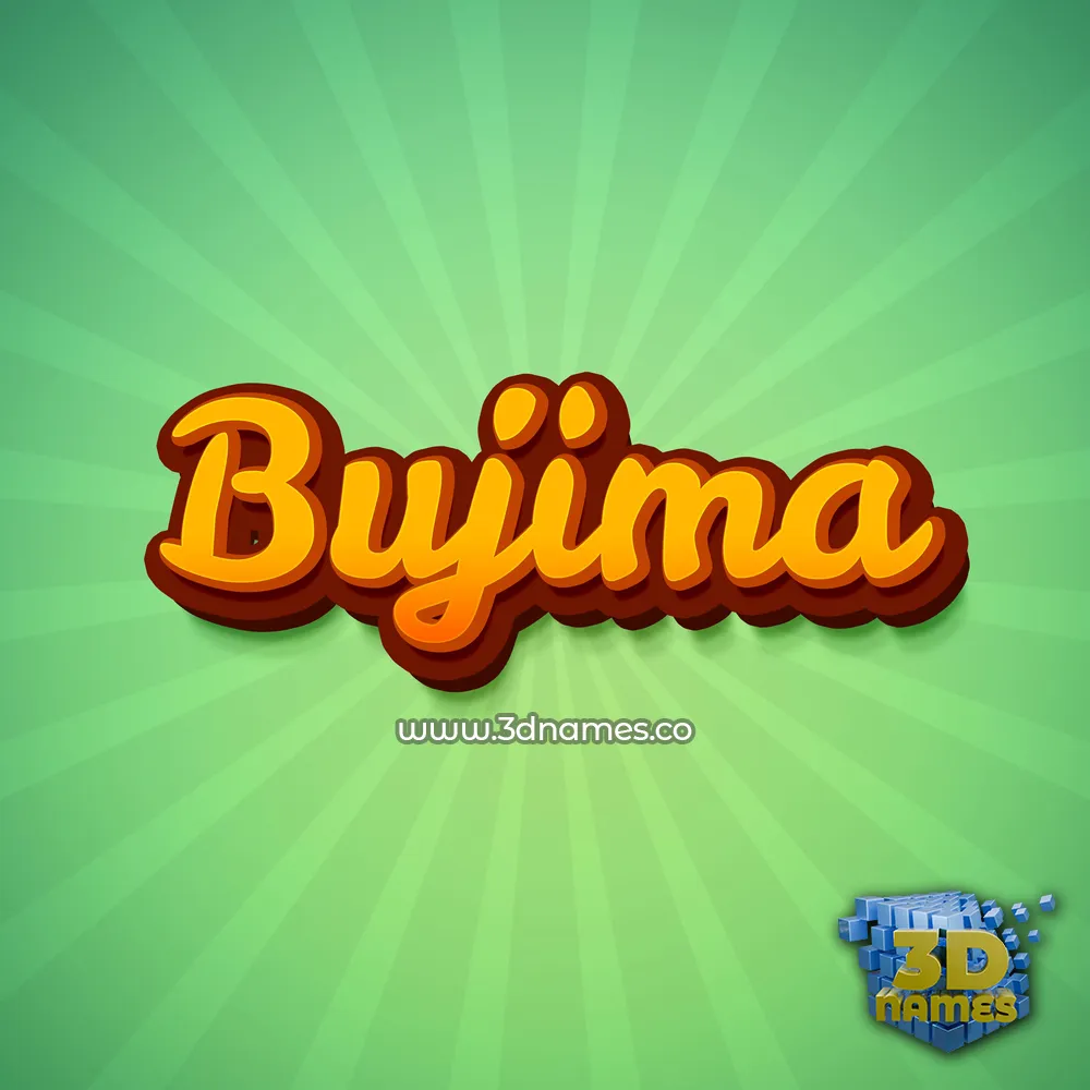 bujima in Green Rays style - 3D name wallpaper