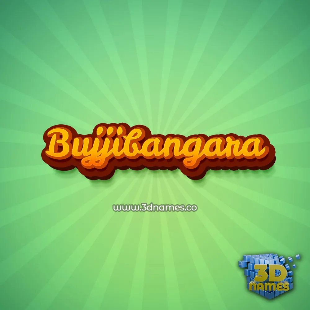 bujjibangara in Green Rays style - 3D name wallpaper