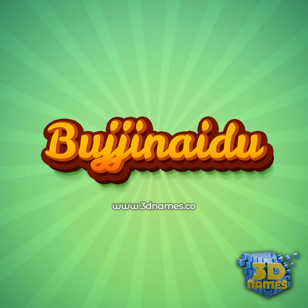 bujjinaidu in Green Rays style - 3D name wallpaper