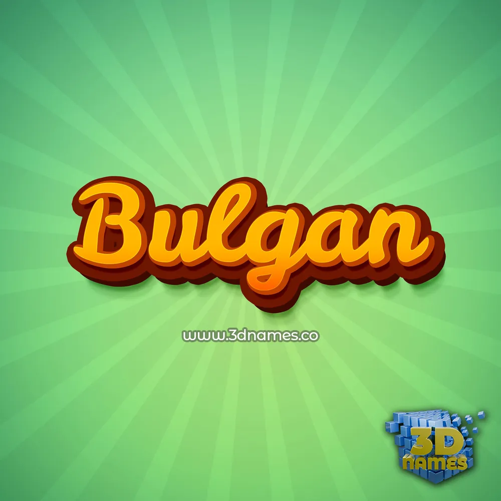 bulgan in Green Rays style - 3D name wallpaper
