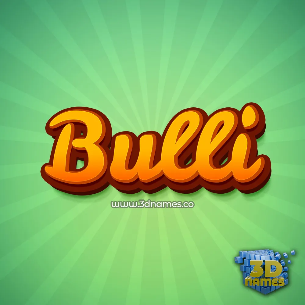 bulli in Green Rays style - 3D name wallpaper