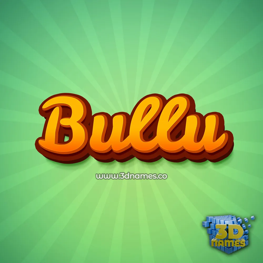 bullu in Green Rays style - 3D name wallpaper