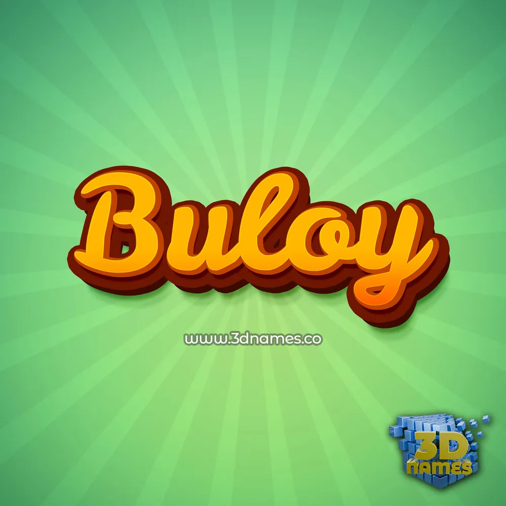 buloy in Green Rays style - 3D name wallpaper