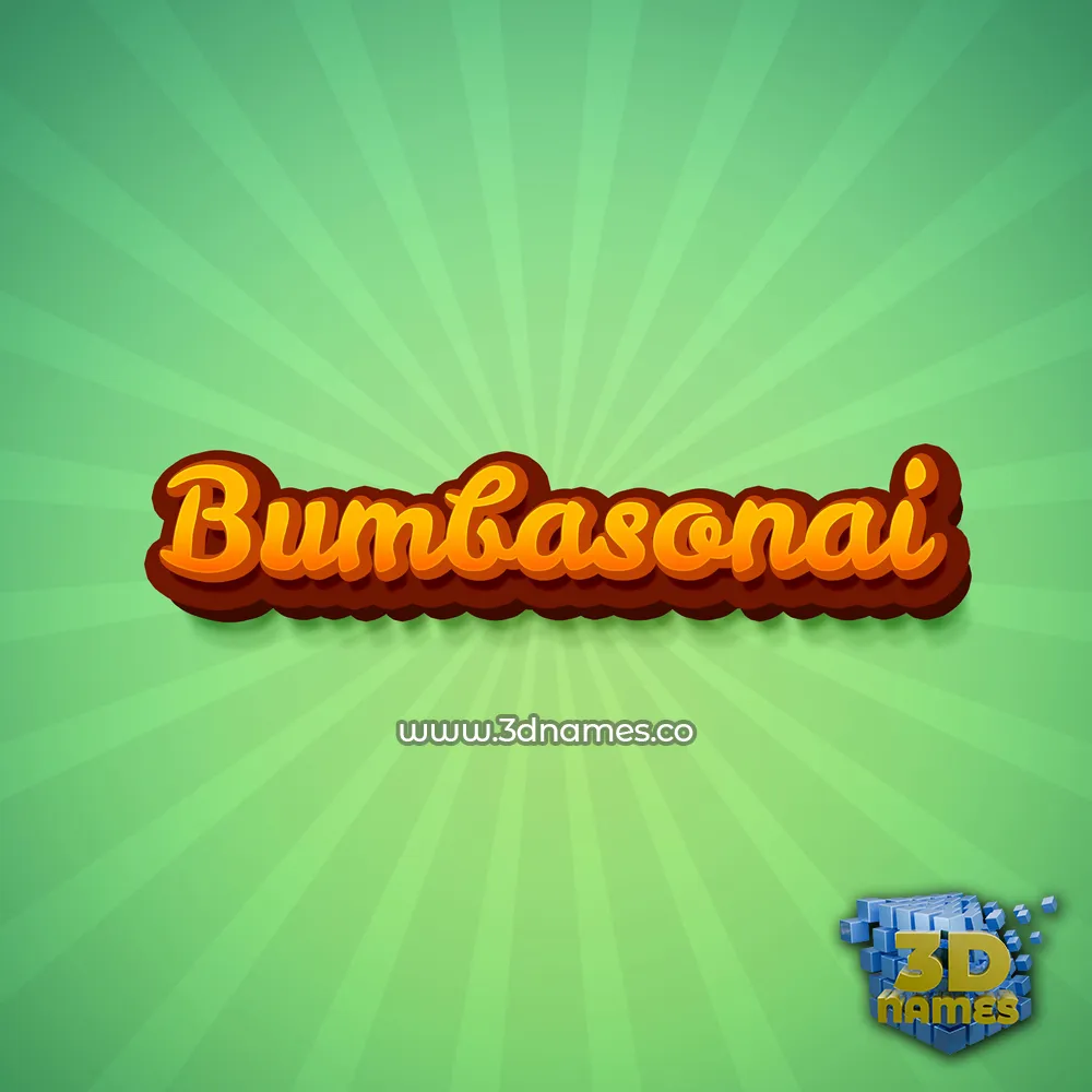 bumbasonai in Green Rays style - 3D name wallpaper