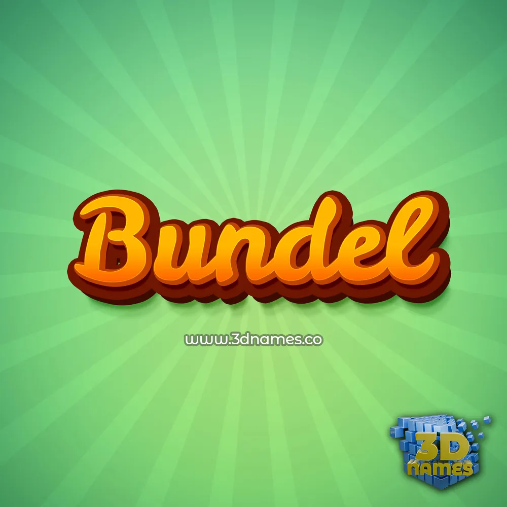 bundel in Green Rays style - 3D name wallpaper
