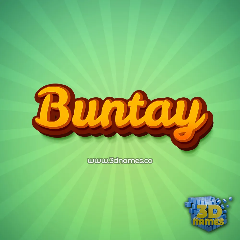 buntay in Green Rays style - 3D name wallpaper