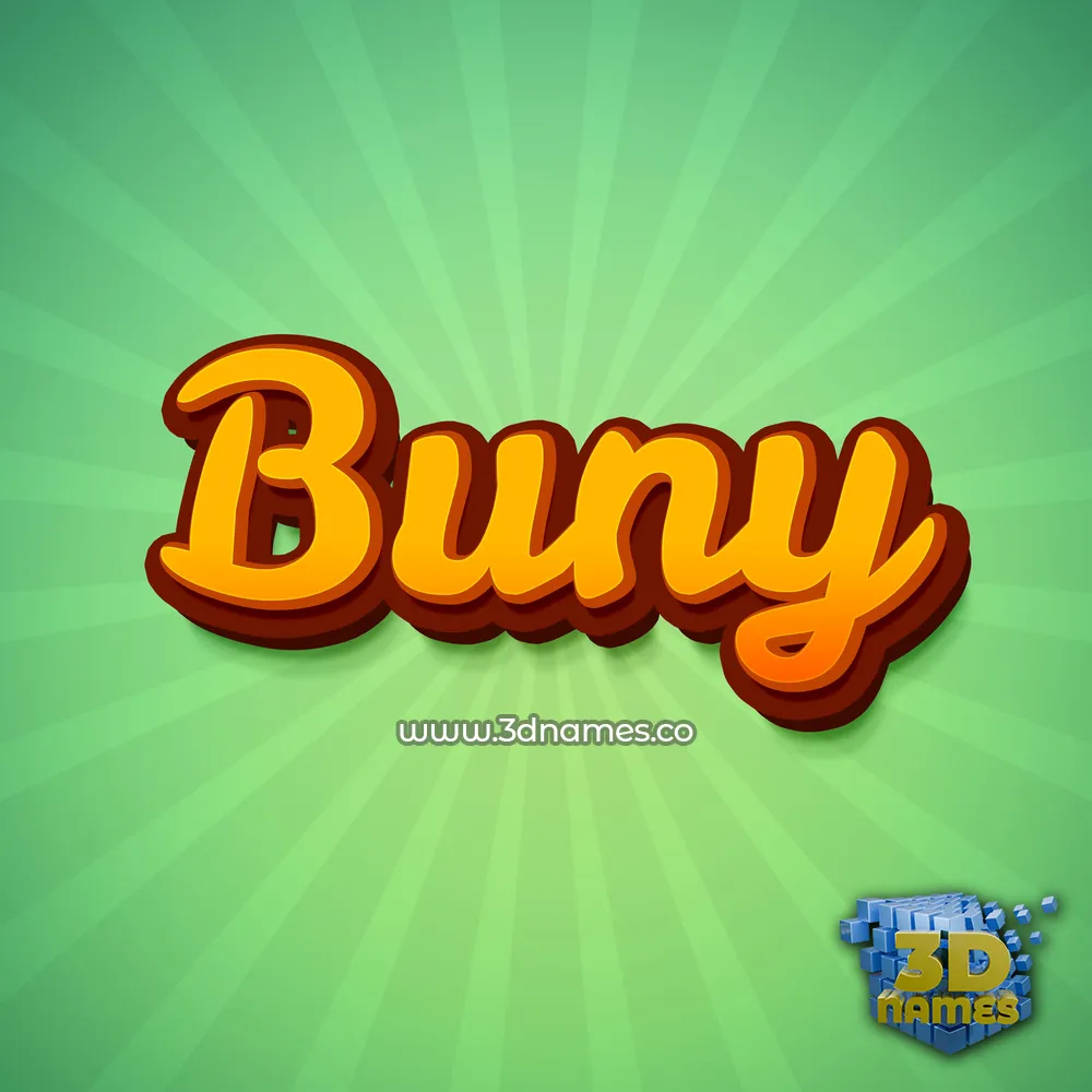 buny in Green Rays style - 3D name wallpaper