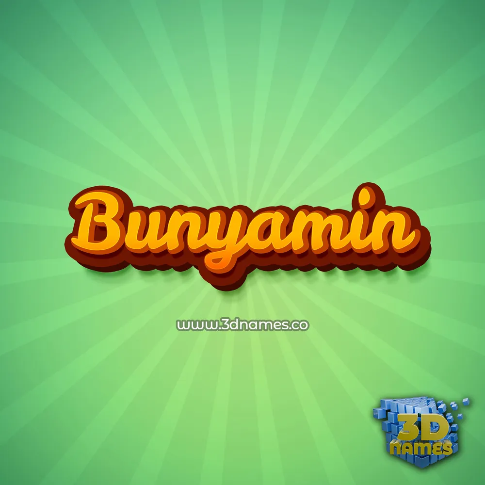 bunyamin in Green Rays style - 3D name wallpaper