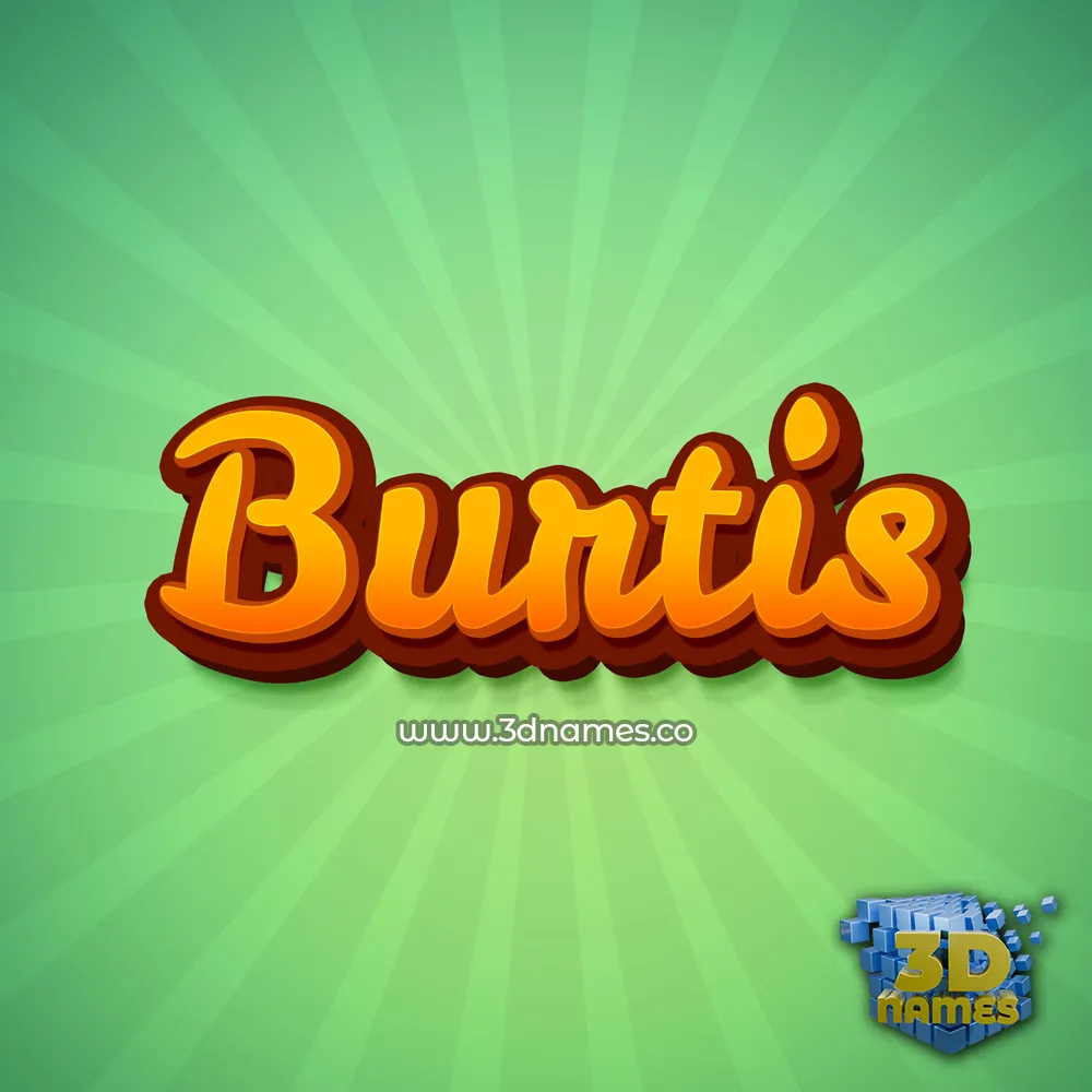 burtis in Green Rays style - 3D name wallpaper