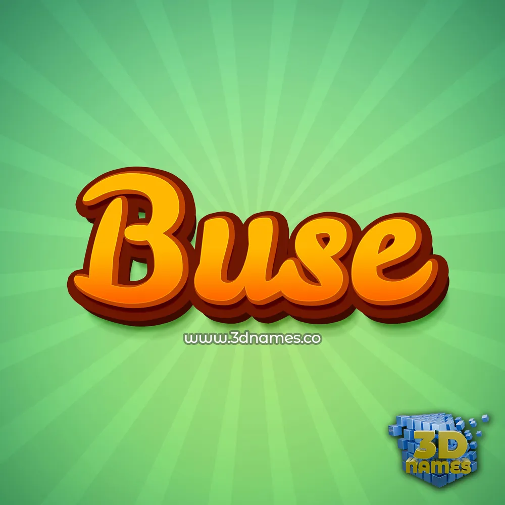 buse in Green Rays style - 3D name wallpaper