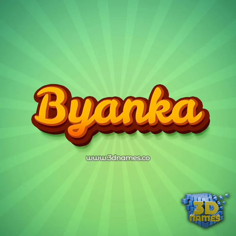 byanka in Green Rays style - 3D name wallpaper