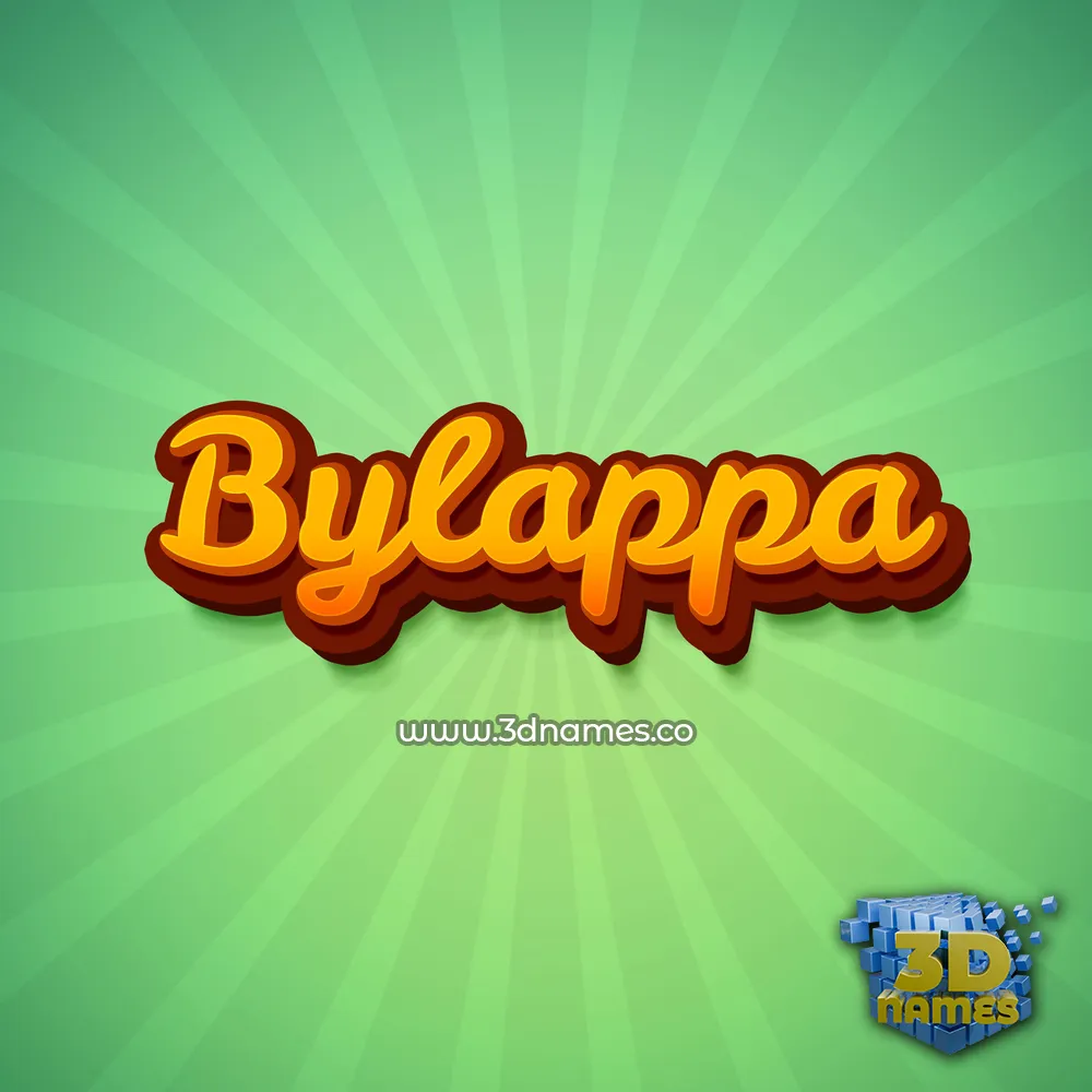 bylappa in Green Rays style - 3D name wallpaper