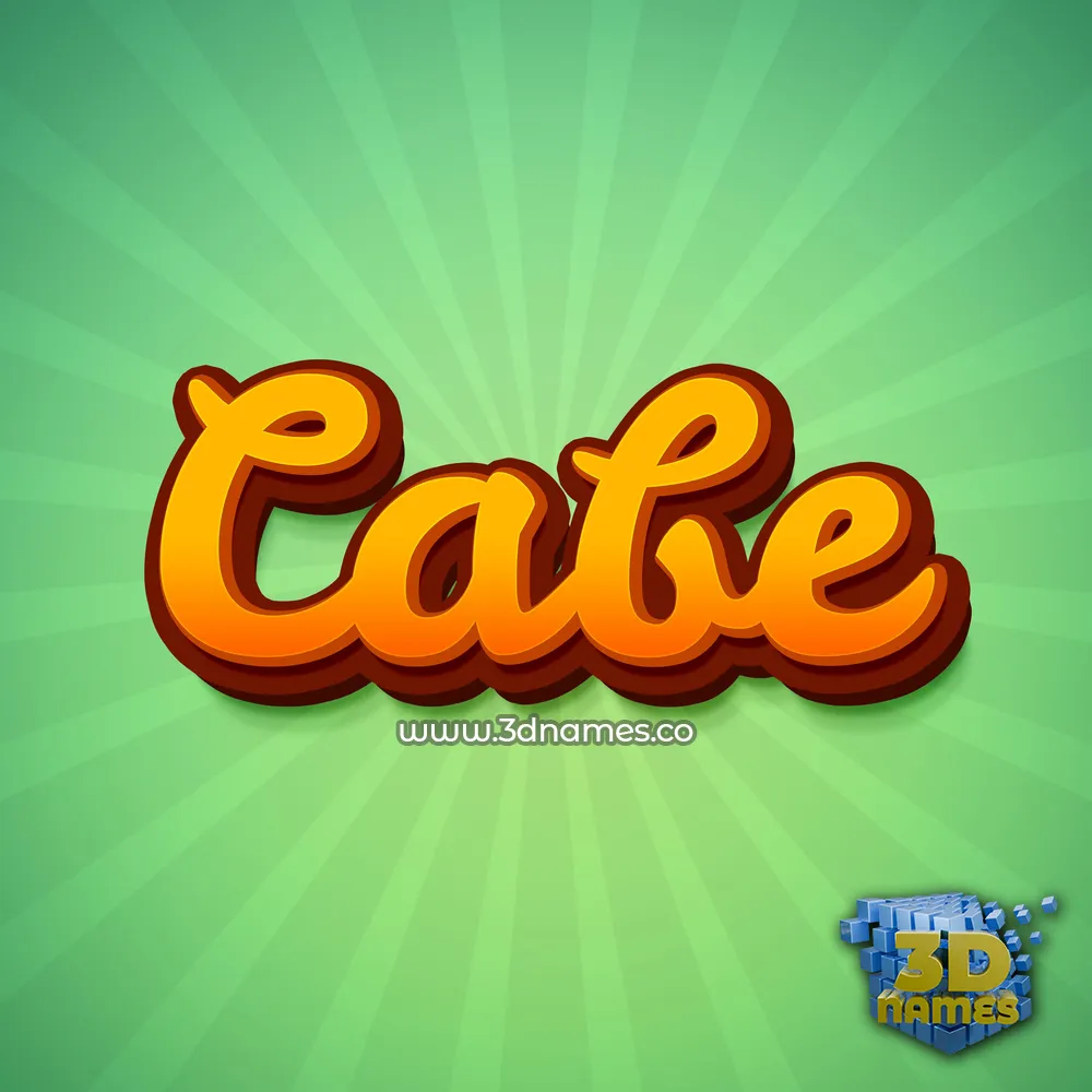 cabe in Green Rays style - 3D name wallpaper