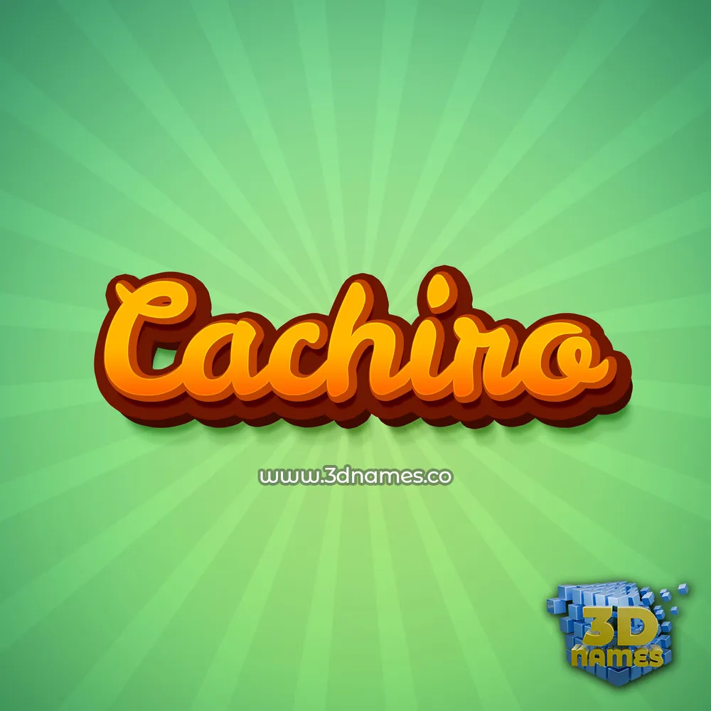 cachiro in Green Rays style - 3D name wallpaper