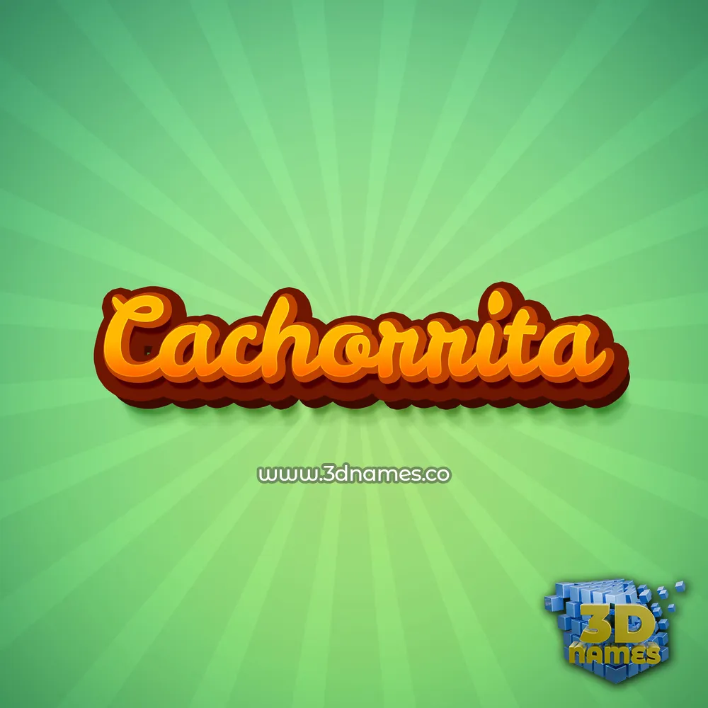cachorrita in Green Rays style - 3D name wallpaper