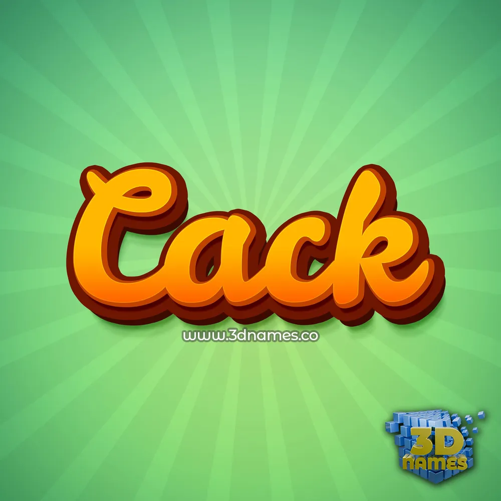 cack in Green Rays style - 3D name wallpaper