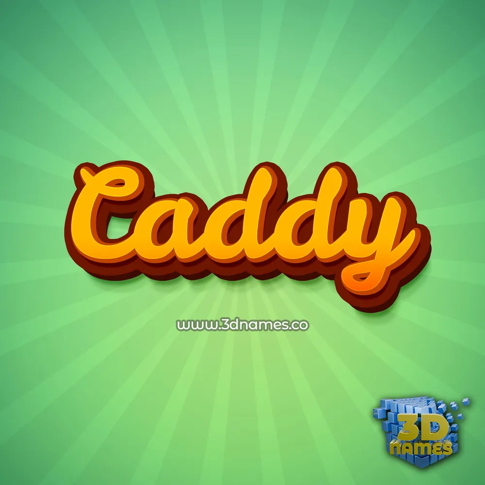 caddy in Green Rays style - 3D name wallpaper