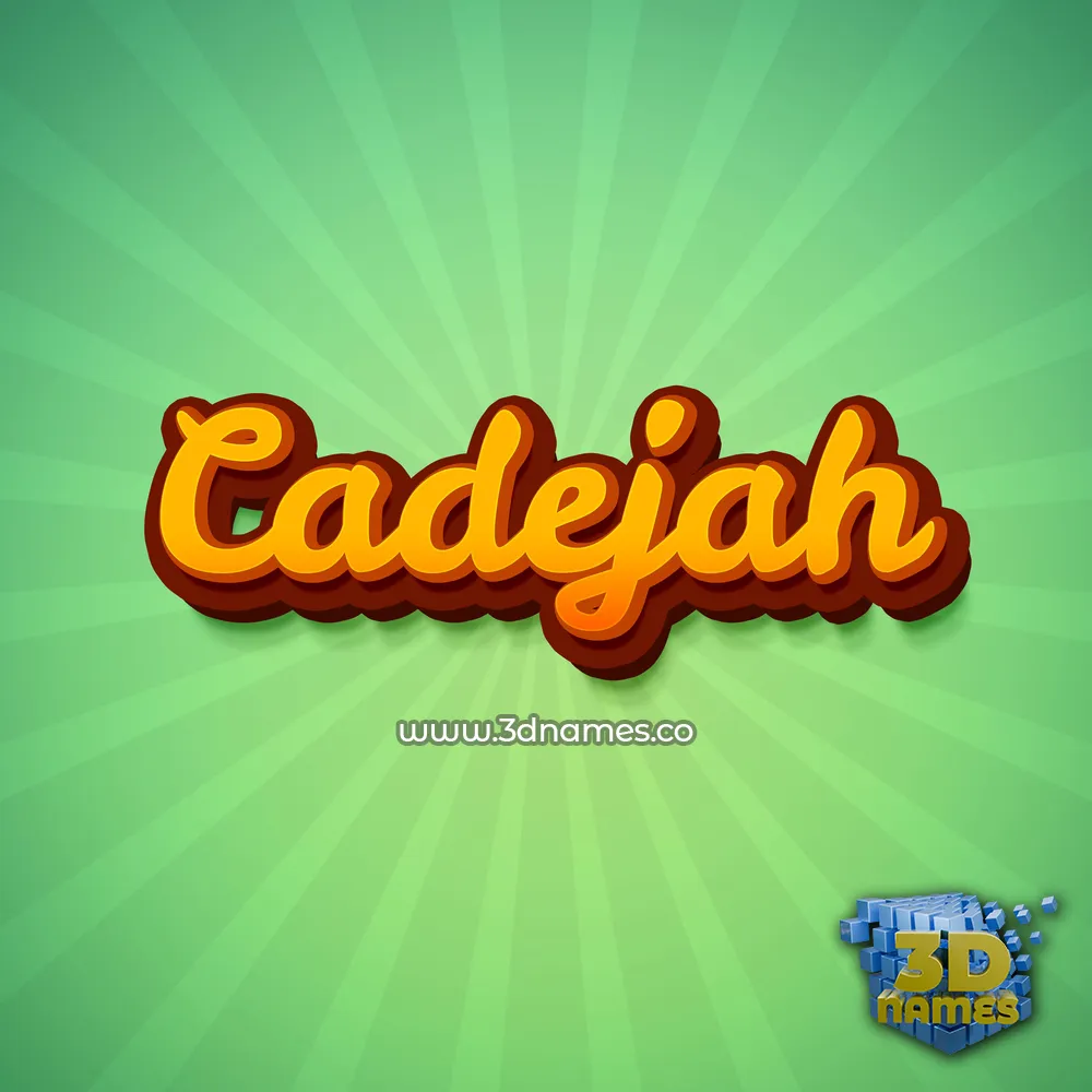 cadejah in Green Rays style - 3D name wallpaper