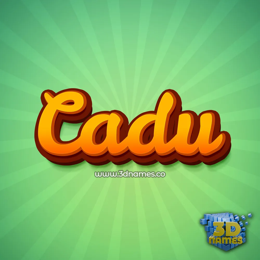 cadu in Green Rays style - 3D name wallpaper