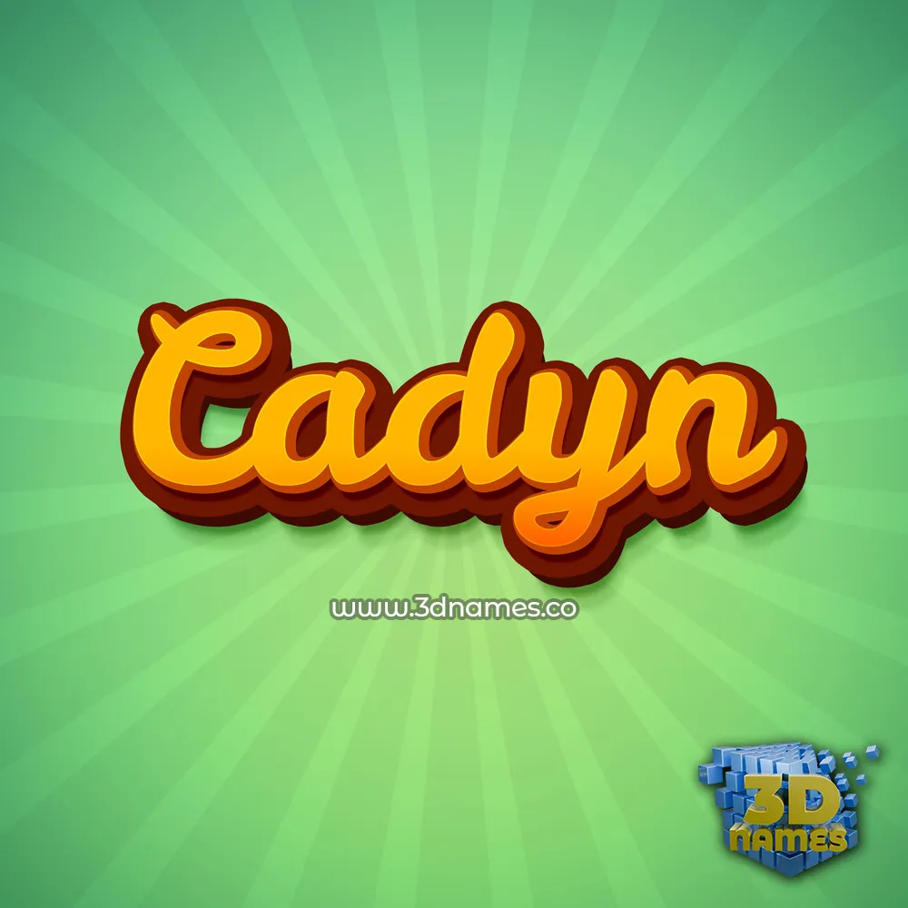 cadyn in Green Rays style - 3D name wallpaper