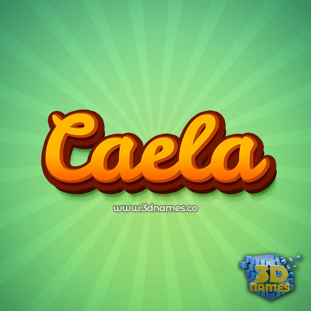caela in Green Rays style - 3D name wallpaper