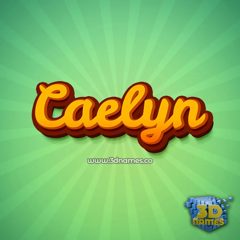 caelyn in Green Rays style - 3D name wallpaper
