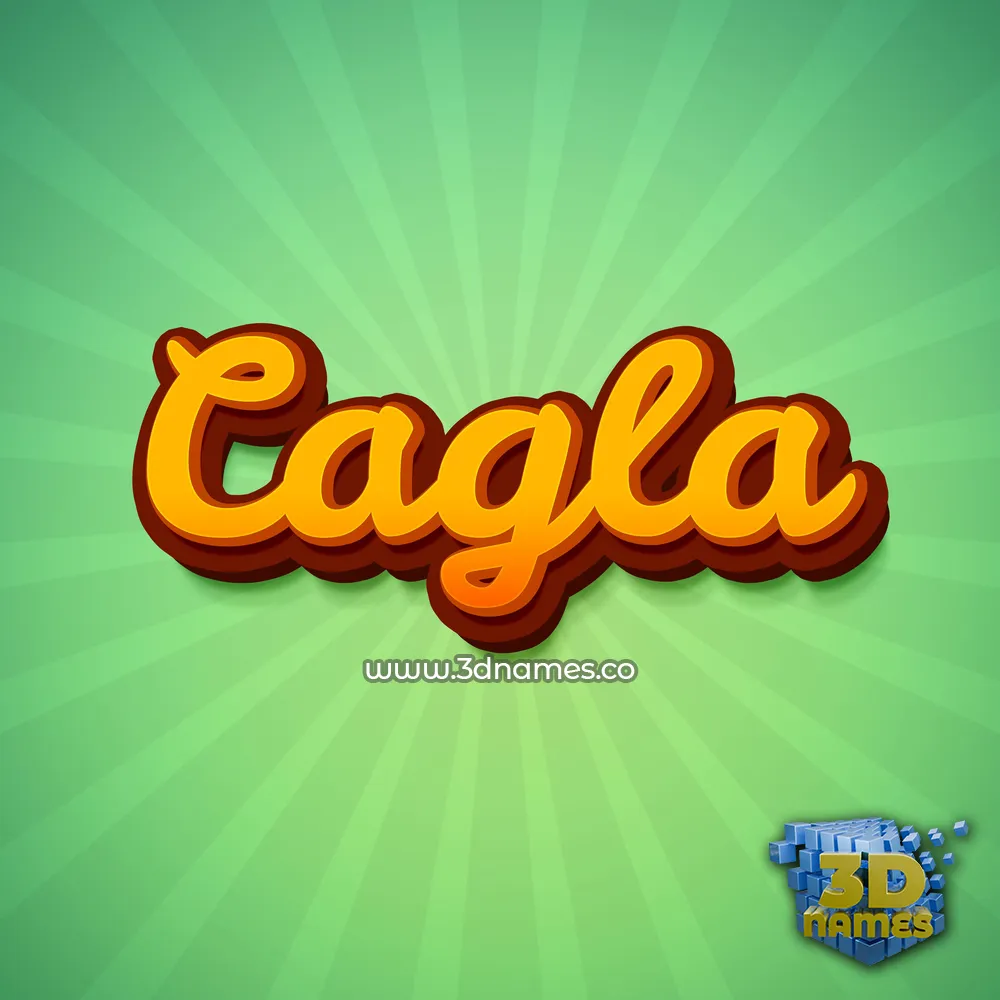 cagla in Green Rays style - 3D name wallpaper