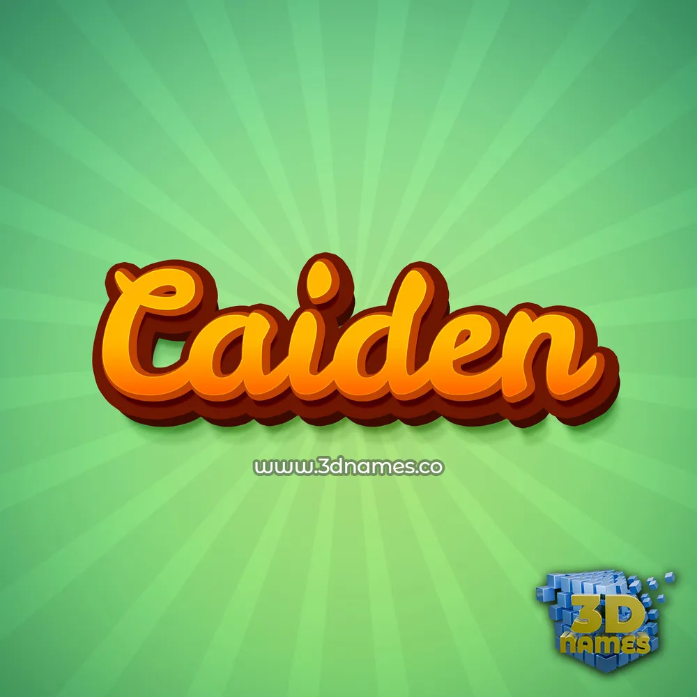 caiden in Green Rays style - 3D name wallpaper
