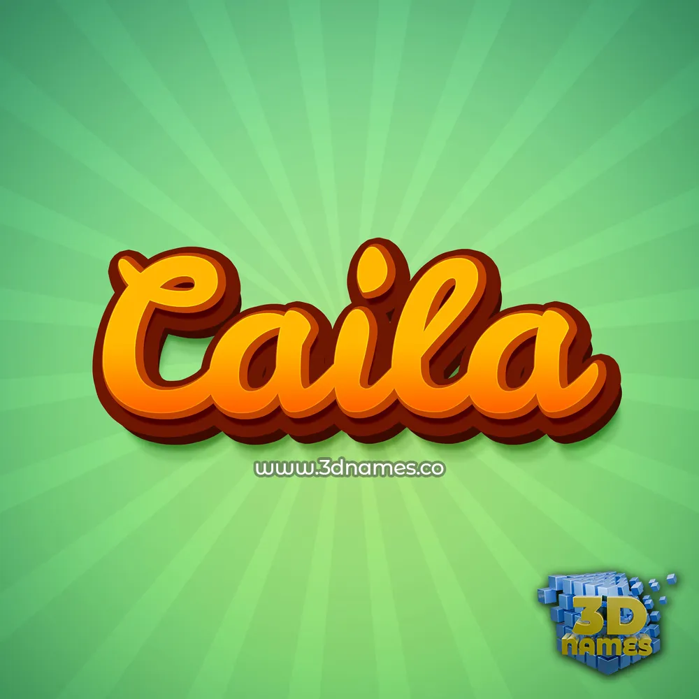 caila in Green Rays style - 3D name wallpaper