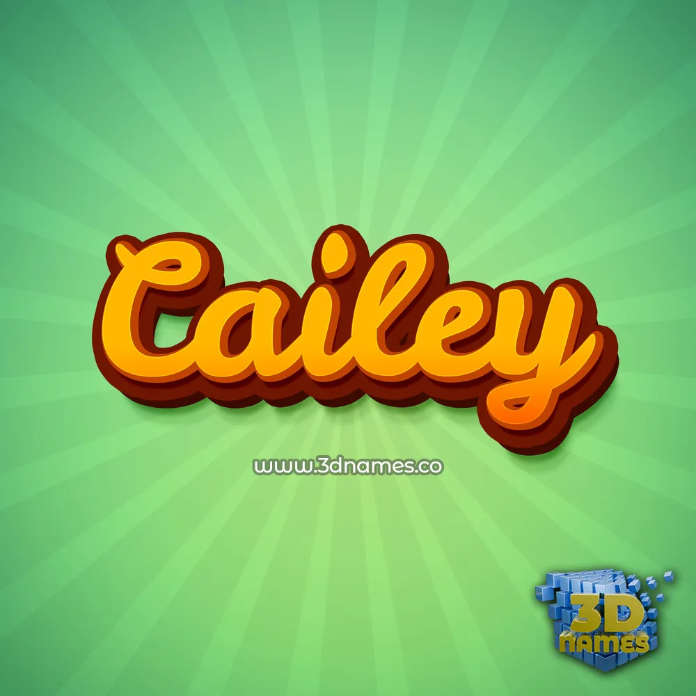 cailey in Green Rays style - 3D name wallpaper
