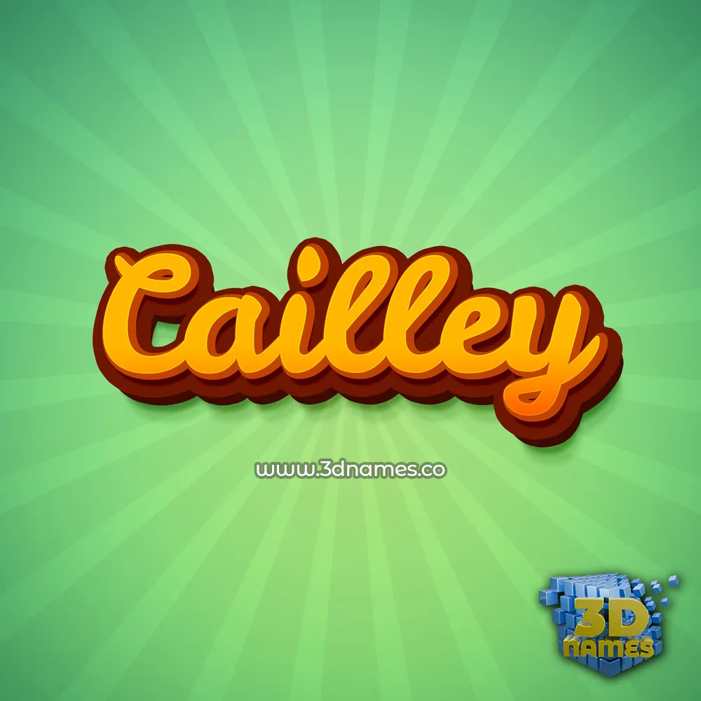 cailley in Green Rays style - 3D name wallpaper